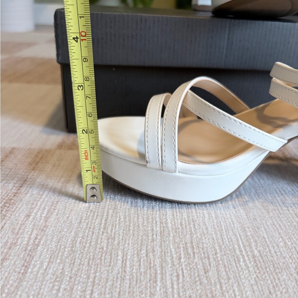Lulu's White Multi-Strap Block Heels - Picture 9 of 10